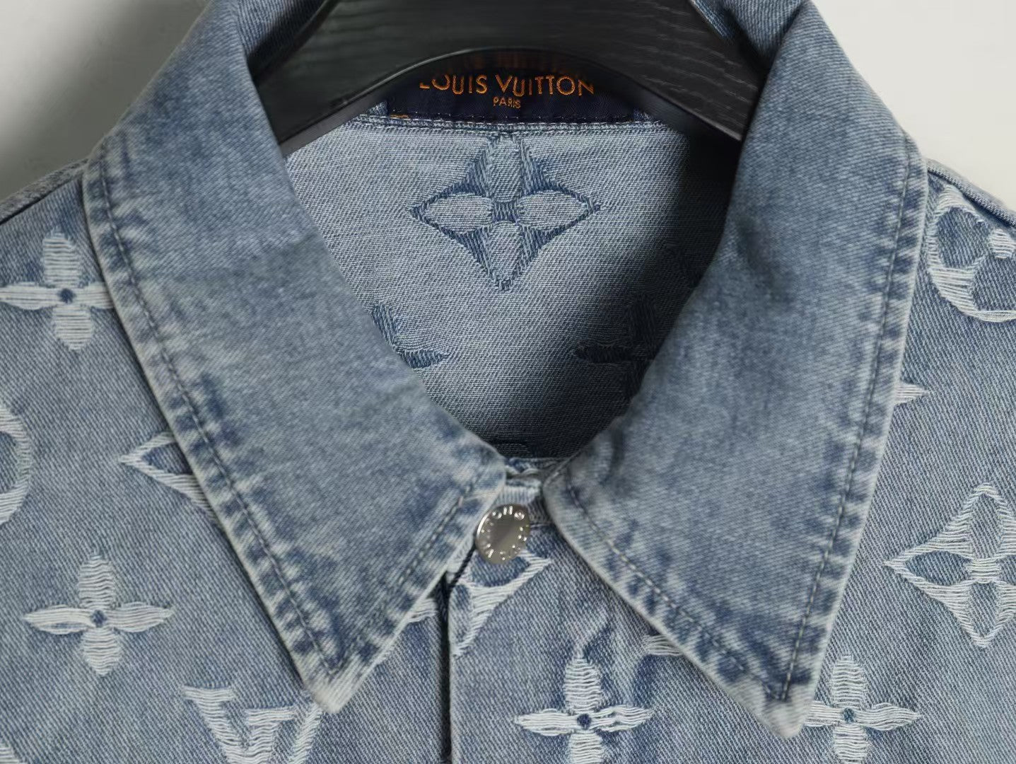 Embossed denim jacket