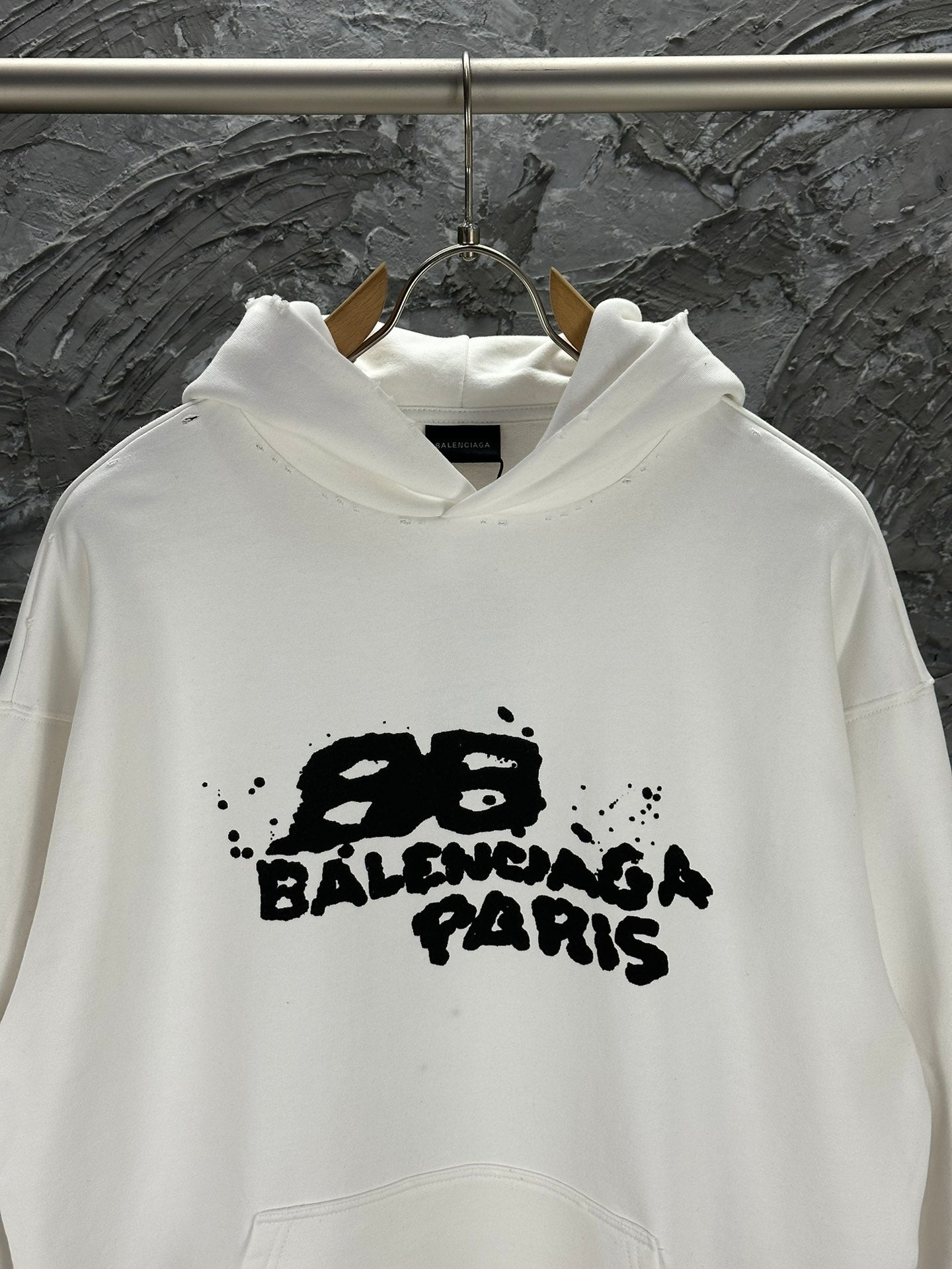 Hand drawn graffiti hooded sweatshirt