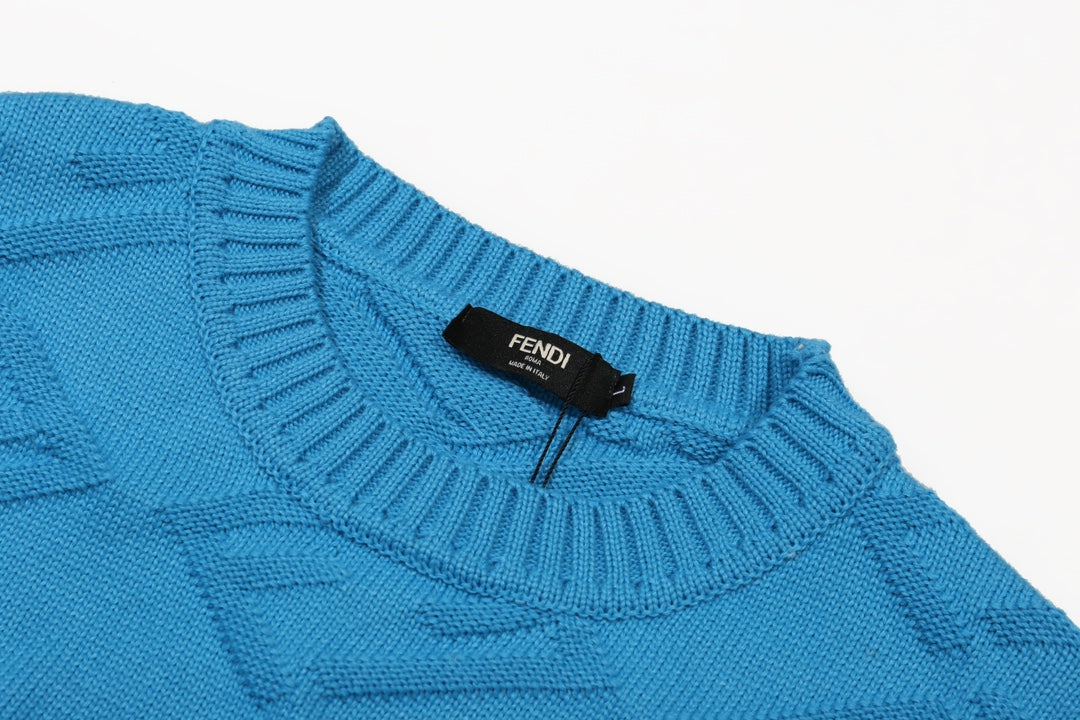 crew neck wool knitted sweater