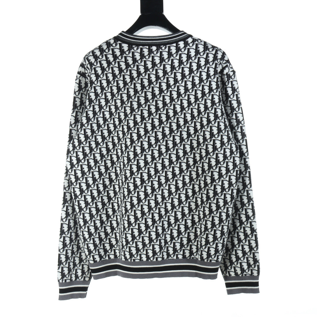 Presbyopia jacquard knitted sweater