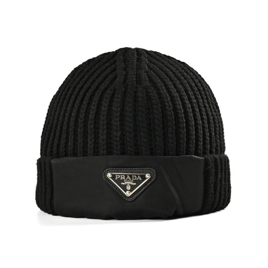 Black knitted hat