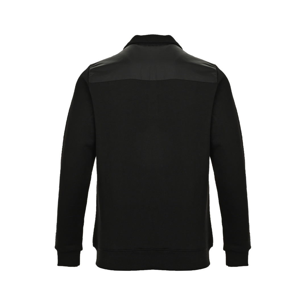 half zip lapel sweatshirt