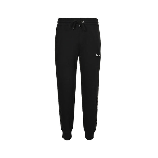 Small eye embroidered double F ribbon tracksuit trousers