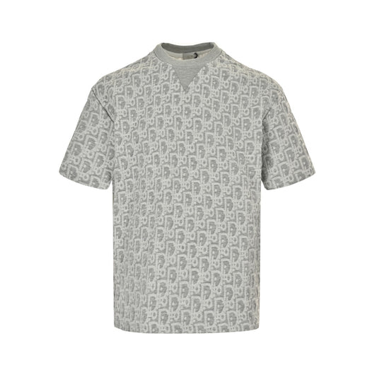 Full print monogram jacquard short sleeves