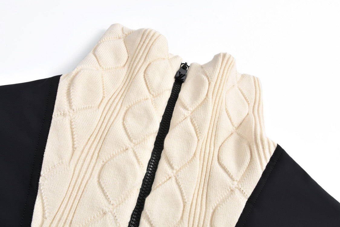 High collar embroidered jacket