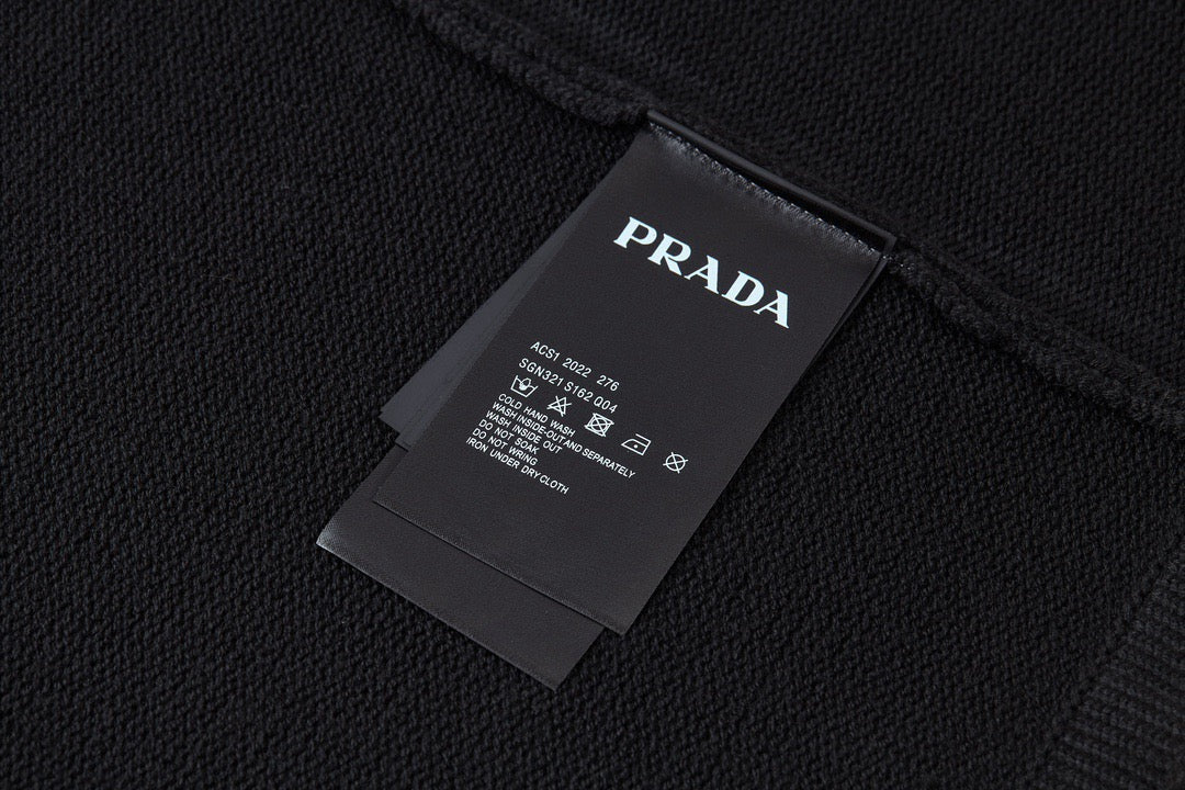 Nylon Pocket Panel Crew Neck Sweater