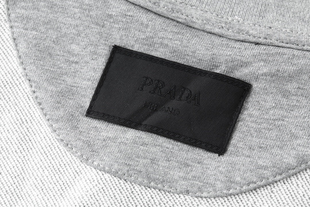 Flocked polo sweatshirt (grey)