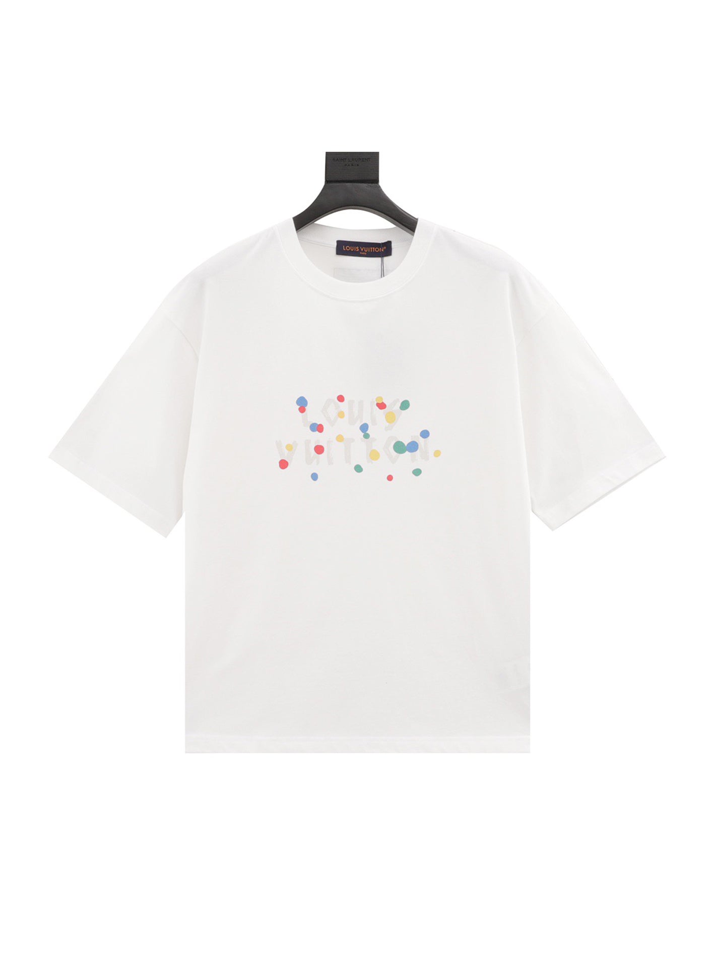 White Logo Short Sleeve Knit T-Shirt