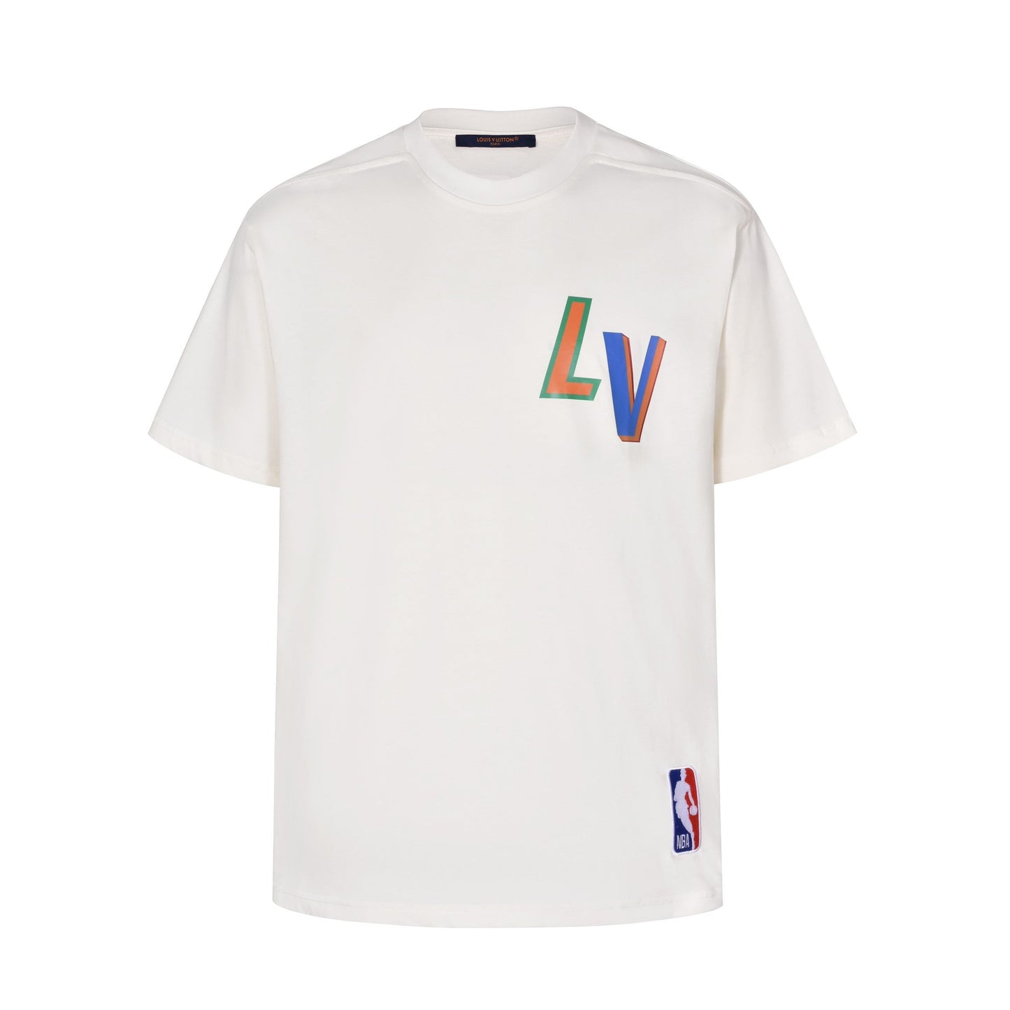 White Logo Short Sleeve Knit T-Shirt