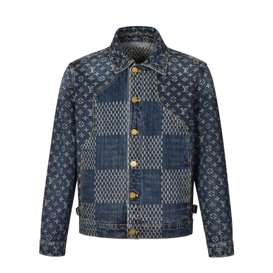 Joint jacquard denim jacket