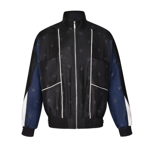 Dark pattern jacquard jacket