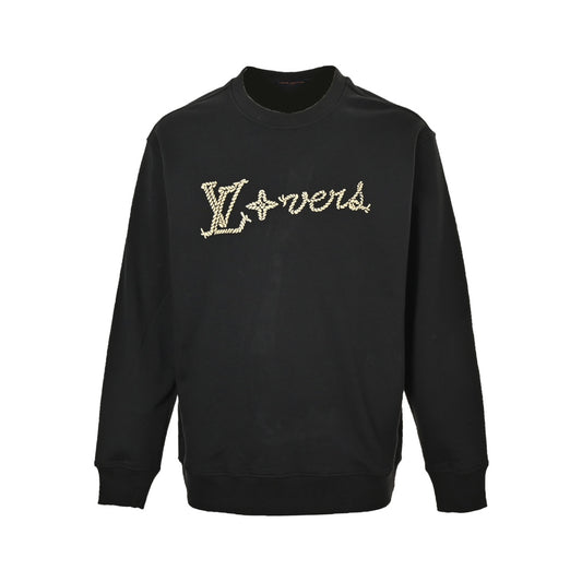 Rope Lettering Printed Crewneck Sweatshirt