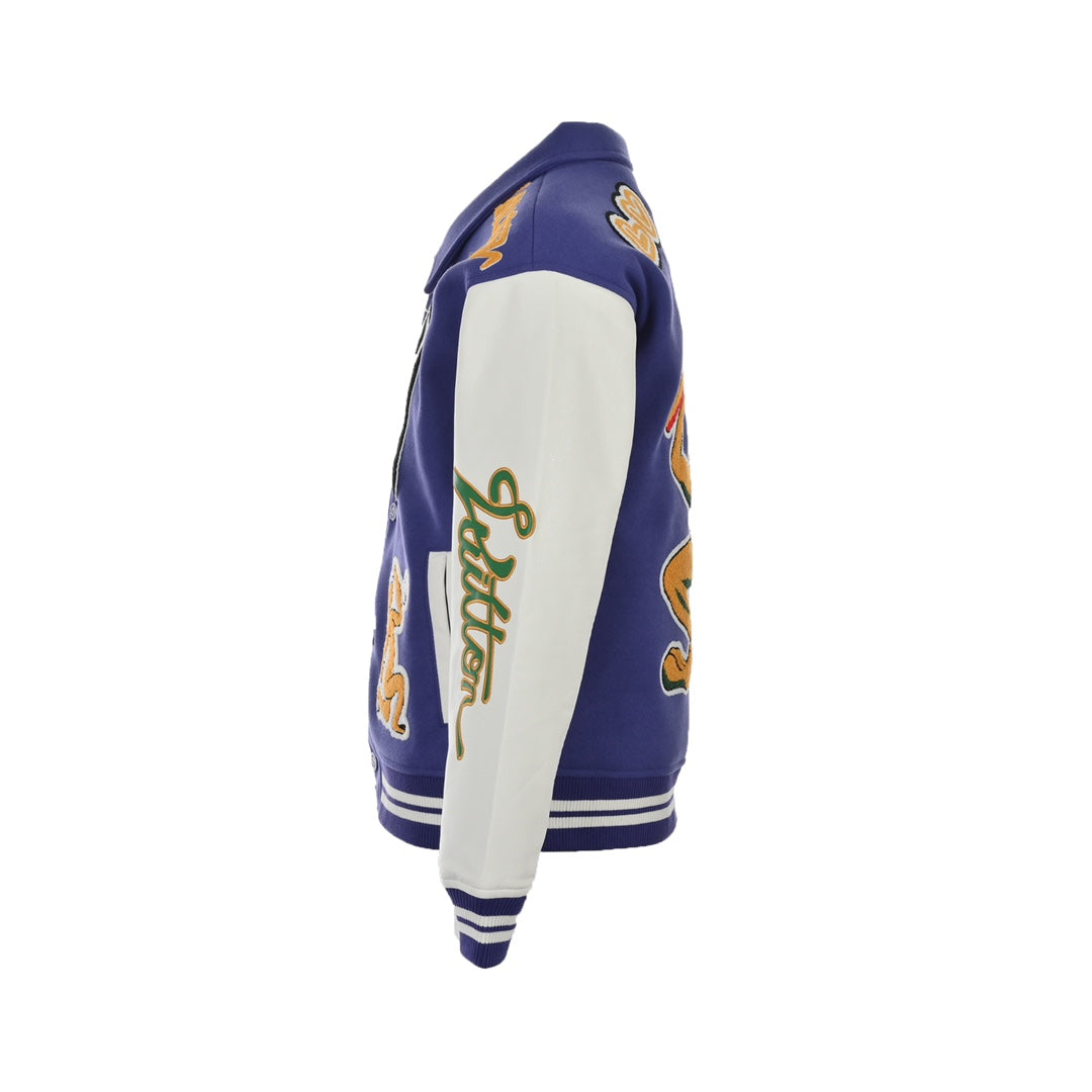 Towel embroidered letter frog baseball jacket